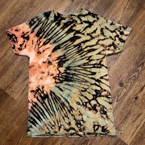 Gildan Tops - Black Reverse Tie-Dye Retro Short Sleeve Cotton Shirt Size M New without Tags